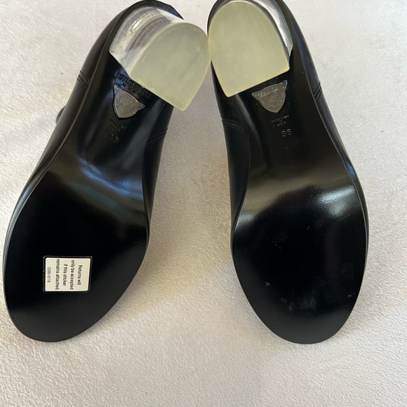 New black and clear Ritch Erani size 5.5  clear heal boots - Picture 2 of 6